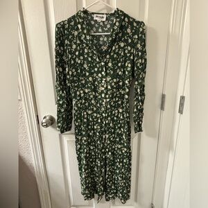 Rouje Floral Print Midi Length Dress